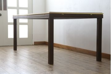 中古　美品!!　バロッサバレンティ(VARO,S.A. VALENTI)　高級感漂うガラスのダイニングテーブル(食卓、4人掛け、6人掛け、店舗什器)(定価約68万円)(R-079821)