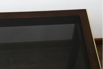 中古　美品!!　バロッサバレンティ(VARO,S.A. VALENTI)　高級感漂うガラスのダイニングテーブル(食卓、4人掛け、6人掛け、店舗什器)(定価約68万円)(R-079821)