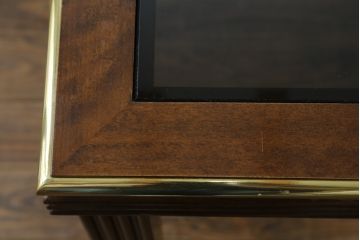 中古　美品!!　バロッサバレンティ(VARO,S.A. VALENTI)　高級感漂うガラスのダイニングテーブル(食卓、4人掛け、6人掛け、店舗什器)(定価約68万円)(R-079821)