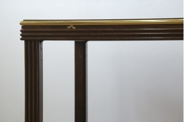 中古　美品!!　バロッサバレンティ(VARO,S.A. VALENTI)　高級感漂うガラスのダイニングテーブル(食卓、4人掛け、6人掛け、店舗什器)(定価約68万円)(R-079821)