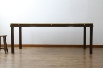 中古　美品!!　バロッサバレンティ(VARO,S.A. VALENTI)　高級感漂うガラスのダイニングテーブル(食卓、4人掛け、6人掛け、店舗什器)(定価約68万円)(R-079821)