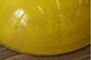 和製アンティーク　レトロで可愛らしいホーロー製の大振りな照明2個セット(天井照明、ペンダントライト、シェードライト)(R-079825)