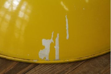 和製アンティーク　レトロで可愛らしいホーロー製の大振りな照明2個セット(天井照明、ペンダントライト、シェードライト)(R-079826)