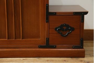 中古　美品　両面使い　魅せる収納としても大活躍の階段箪笥(階段タンス、収納たんす、和箪笥、引き出し)(R-079828)