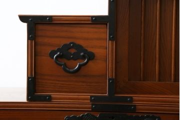中古　美品　両面使い　魅せる収納としても大活躍の階段箪笥(階段タンス、収納たんす、和箪笥、引き出し)(R-079828)
