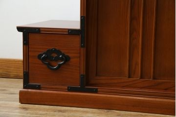 中古　美品　両面使い　魅せる収納としても大活躍の階段箪笥(階段タンス、収納たんす、和箪笥、引き出し)(R-079828)