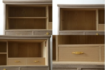 中古　美品　最高級　通産大臣指定伝統工芸品　伝統工芸士　鹿島金正作　高千穂　品のある佇まいで和の雰囲気を引き立てる名古屋総桐たんす(胴丸)　定価約250万円相当　(R-079829)