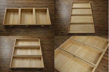 中古　美品　最高級　通産大臣指定伝統工芸品　伝統工芸士　鹿島金正作　高千穂　品のある佇まいで和の雰囲気を引き立てる名古屋総桐たんす(胴丸)　定価約250万円相当　(R-079829)