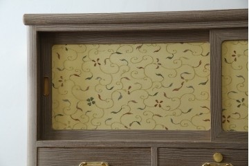 中古　美品　最高級　通産大臣指定伝統工芸品　伝統工芸士　鹿島金正作　高千穂　品のある佇まいで和の雰囲気を引き立てる名古屋総桐たんす(胴丸)　定価約250万円相当　(R-079829)