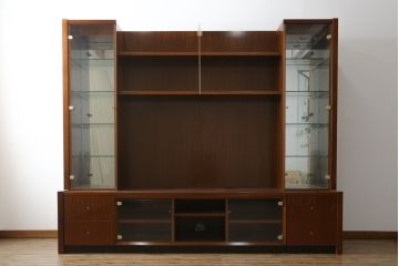 中古　美品!!　カリモク家具(karimoku)　ドマーニ(domani)　フォルザ(Forza)シリーズ　堂々とした佇まいが魅力的なシアターボード(テレビ台、テレビボード、収納棚、飾り棚、陳列棚)(R-079833)