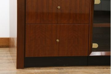 中古　美品!!　カリモク家具(karimoku)　ドマーニ(domani)　フォルザ(Forza)シリーズ　堂々とした佇まいが魅力的なシアターボード(テレビ台、テレビボード、収納棚、飾り棚、陳列棚)(R-079833)