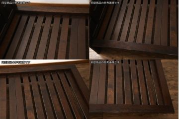 中古　北海道民芸家具　希少な絶版品!　シックなフレームと畳のコンビが和モダンな雰囲気を高める畳ベッド(セミダブル、たたみ)(R-079834)