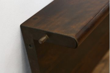 中古　北海道民芸家具　希少な絶版品!　シックなフレームと畳のコンビが和モダンな雰囲気を高める畳ベッド(セミダブル、たたみ)(R-079834)