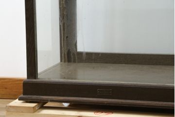 和製アンティーク　グッドコンディション　おしゃれなディスプレイが叶うタバコ屋さんの縦型ガラスケース(ショーケース、Gケース、陳列棚、飾り棚、コレクションケース、キャビネット、たばこ、店舗什器)(R-079835)
