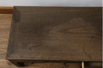 和製アンティーク　上手物!!　指物高級品!　和モダンな空間づくりにおすすな引き出し付きの上品な文机(座机、ローテーブル、センターテーブル)(R-079836)