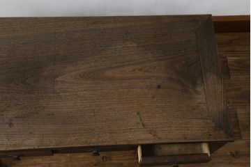 和製アンティーク　上手物!!　指物高級品!　和モダンな空間づくりにおすすな引き出し付きの上品な文机(座机、ローテーブル、センターテーブル)(R-079836)