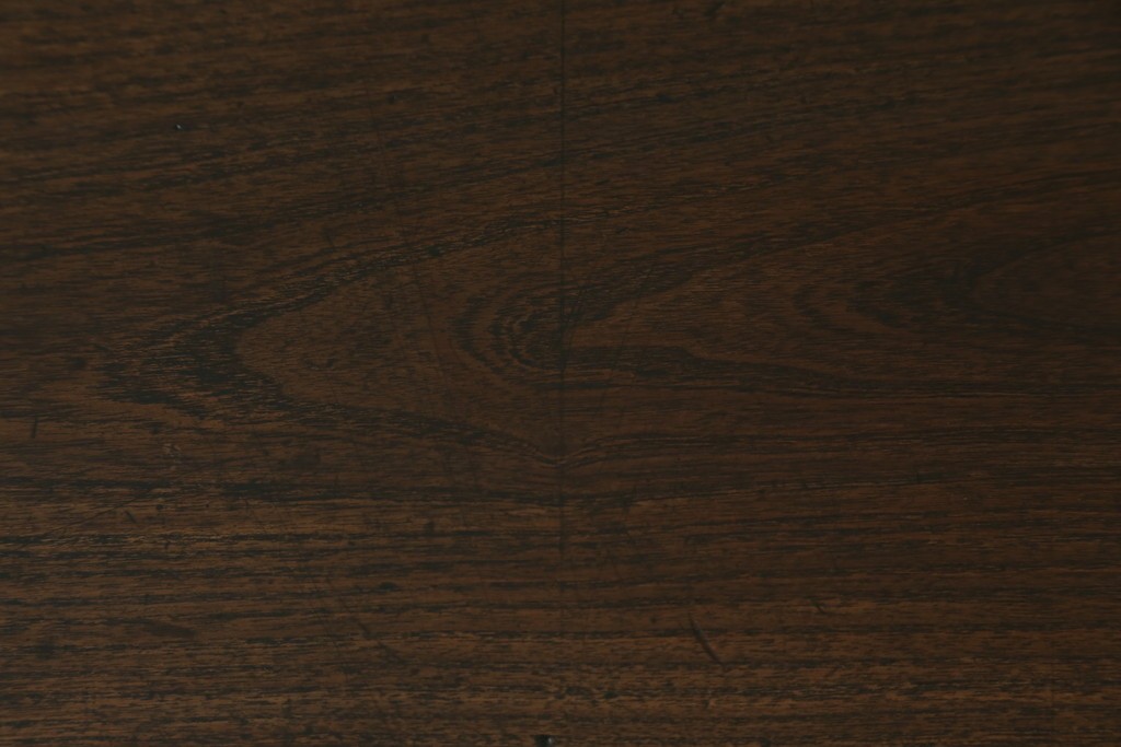 和製アンティーク　明治から大正期　上手物!!　指物高級品!　引き出し3杯付き　背面の幕板デザインが素敵な文机　(R-079836)