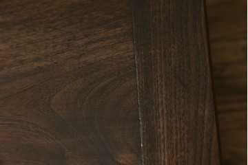 和製アンティーク　明治から大正期　上手物!!　指物高級品!　引き出し3杯付き　背面の幕板デザインが素敵な文机　(R-079836)