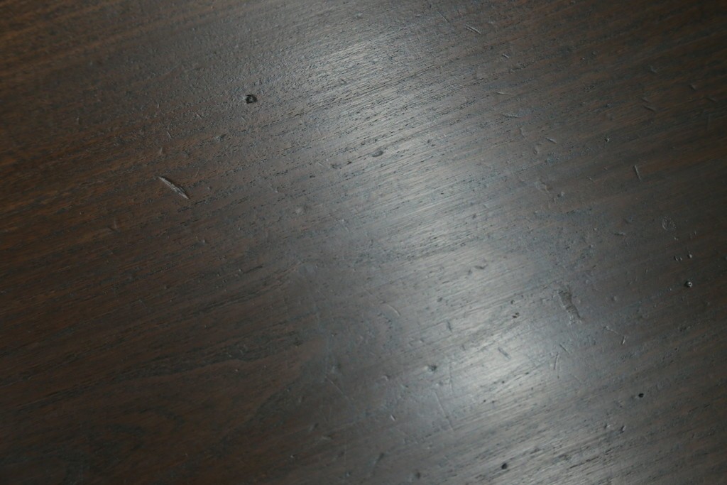 和製アンティーク　明治から大正期　上手物!!　指物高級品!　引き出し3杯付き　背面の幕板デザインが素敵な文机　(R-079836)