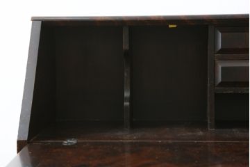 中古　北海道民芸家具　コンパクトで使い勝手の良いライティングビューロー(簿記机、ワークデスク、引き出し、サイドチェスト、在宅用、在宅ワーク用)(R-079838)