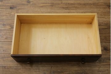 中古　北海道民芸家具　コンパクトで使い勝手の良いライティングビューロー(簿記机、ワークデスク、引き出し、サイドチェスト、在宅用、在宅ワーク用)(R-079838)
