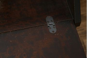 中古　北海道民芸家具　コンパクトで使い勝手の良いライティングビューロー(簿記机、ワークデスク、引き出し、サイドチェスト、在宅用、在宅ワーク用)(R-079838)