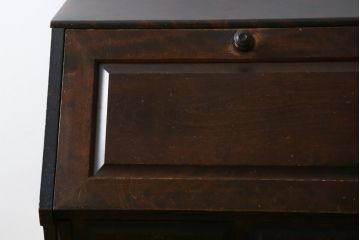 中古　北海道民芸家具　コンパクトで使い勝手の良いライティングビューロー(簿記机、ワークデスク、引き出し、サイドチェスト、在宅用、在宅ワーク用)(R-079838)