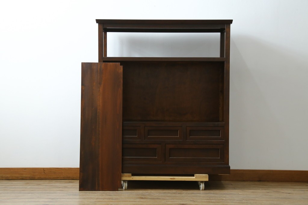 中古　美品　松本民芸家具　530型　和の雰囲気が魅力的な茶タンス　定価約43万円　(R-079839)