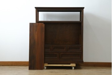 中古　美品　松本民芸家具　530型　和の雰囲気が魅力的な茶タンス　定価約43万円　(R-079839)