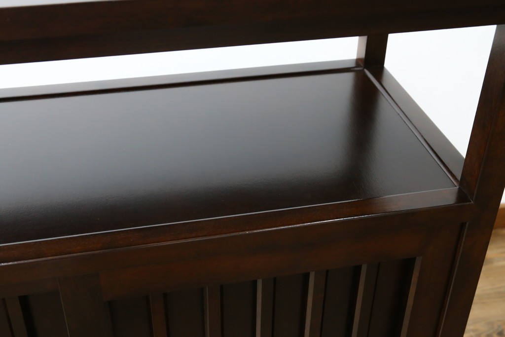 中古　美品　松本民芸家具　530型　和の雰囲気が魅力的な茶タンス　定価約43万円　(R-079839)