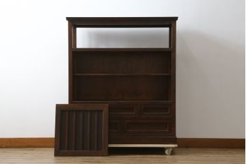 中古　美品　松本民芸家具　530型　和の雰囲気が魅力的な茶タンス(茶棚、飾り棚、戸棚、収納棚、サイドキャビネット)(定価約43万円)(R-079839)