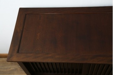 和製ビンテージ　松本民芸家具　A型舞良茶タンス　和モダンの空間づくりにも活躍する収納棚　(R-079840)