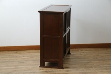 和製ビンテージ　松本民芸家具　A型舞良茶タンス　和モダンの空間づくりにも活躍する収納棚　(R-079840)