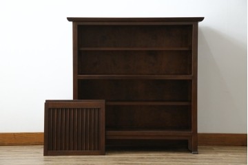 和製ビンテージ　松本民芸家具　A型舞良茶タンス　和モダンの空間づくりにも活躍する収納棚　(R-079840)