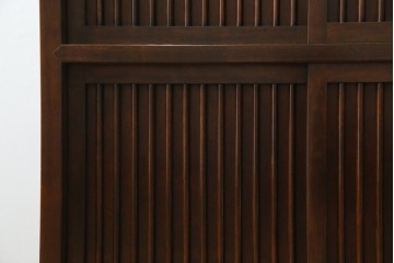 和製ビンテージ　松本民芸家具　A型舞良茶タンス　和モダンの空間づくりにも活躍する収納棚　(R-079840)