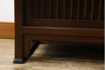 和製ビンテージ　松本民芸家具　A型舞良茶タンス　和モダンの空間づくりにも活躍する収納棚　(R-079840)