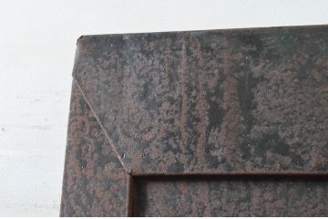 アンティーク建具　希少　どっしりとした重厚感が魅力の鉄板張り蔵戸1枚(鉄戸、引き戸、玄関戸、鉄扉)(R-079851)