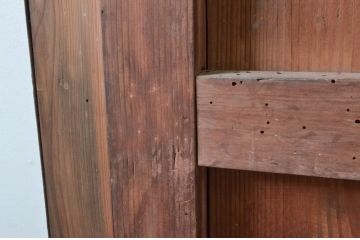 アンティーク建具　希少　どっしりとした重厚感が魅力の鉄板張り蔵戸1枚(鉄戸、引き戸、玄関戸、鉄扉)(R-079851)