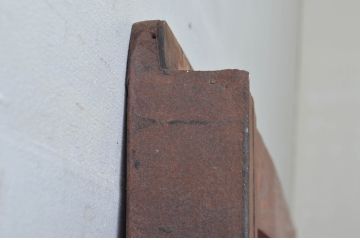 アンティーク建具　希少　どっしりとした重厚感が魅力の鉄板張り蔵戸1枚(鉄戸、引き戸、玄関戸、鉄扉)(R-079851)