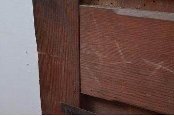 アンティーク建具　希少　味わい深い銅板張りの蔵戸1枚(鉄扉、玄関戸、引き戸、鉄扉)(R-079853)