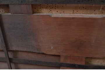アンティーク建具　希少　味わい深い銅板張りの蔵戸1枚(鉄扉、玄関戸、引き戸、鉄扉)(R-079853)