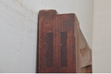 アンティーク建具　厚手　総欅(ケヤキ)材　新潟産　味わい深い木の風合いが魅力的な蔵戸1枚(引き戸、玄関戸)(R-079854)