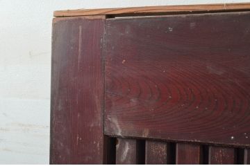 アンティーク建具　上手物!!　北陸産　堂々とした佇まいが存在感を放つ格子蔵戸1枚(格子戸、引き戸、玄関戸)(R-079855)