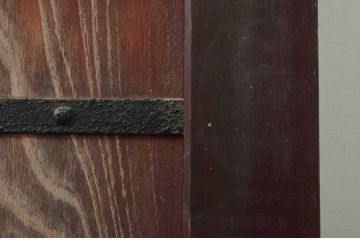 アンティーク建具　上手物!!　北陸産　堂々とした佇まいが存在感を放つ格子蔵戸1枚(格子戸、引き戸、玄関戸)(R-079855)