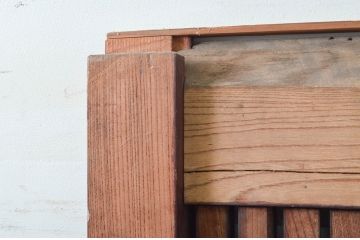 アンティーク建具　上手物!!　北陸産　堂々とした佇まいが存在感を放つ格子蔵戸1枚(格子戸、引き戸、玄関戸)(R-079855)