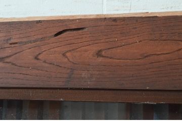 アンティーク建具　欅(ケヤキ)材　堂々とした佇まいが存在感を放つガラス入り格子蔵戸1枚(玄関戸、格子戸、引き戸)(R-079856)