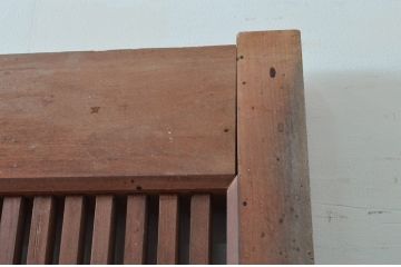アンティーク建具　細かな桟が魅力的な格子蔵戸1枚(玄関戸、格子戸、引き戸)(R-079857)