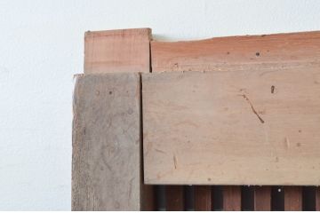アンティーク建具　細かな桟が魅力的な格子蔵戸1枚(玄関戸、格子戸、引き戸)(R-079857)