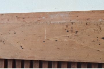 アンティーク建具　細かな桟が魅力的な格子蔵戸1枚(玄関戸、格子戸、引き戸)(R-079857)