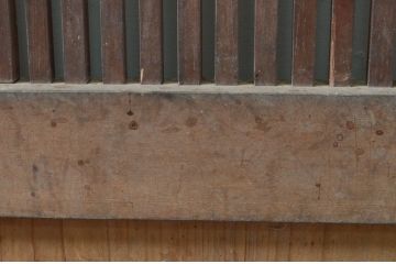 アンティーク建具　細かな桟が魅力的な格子蔵戸1枚(玄関戸、格子戸、引き戸)(R-079857)